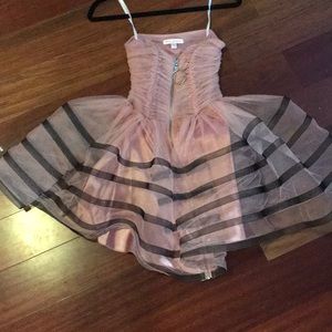 Purple and pink dress with tulle